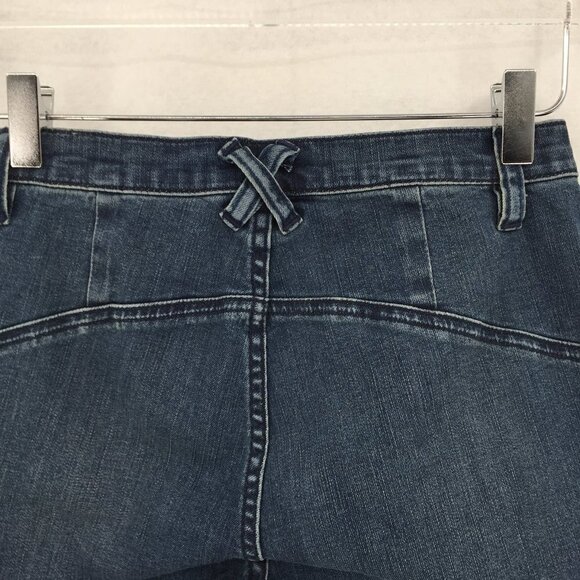 We the Free People Eva lace up boot cut jeans boho Baltic Blue denim new 26 - Picture 4 of 7